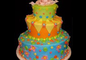 A colourful cake