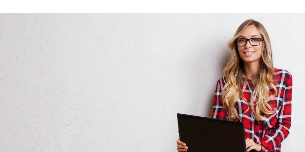 Smart Girl with laptop