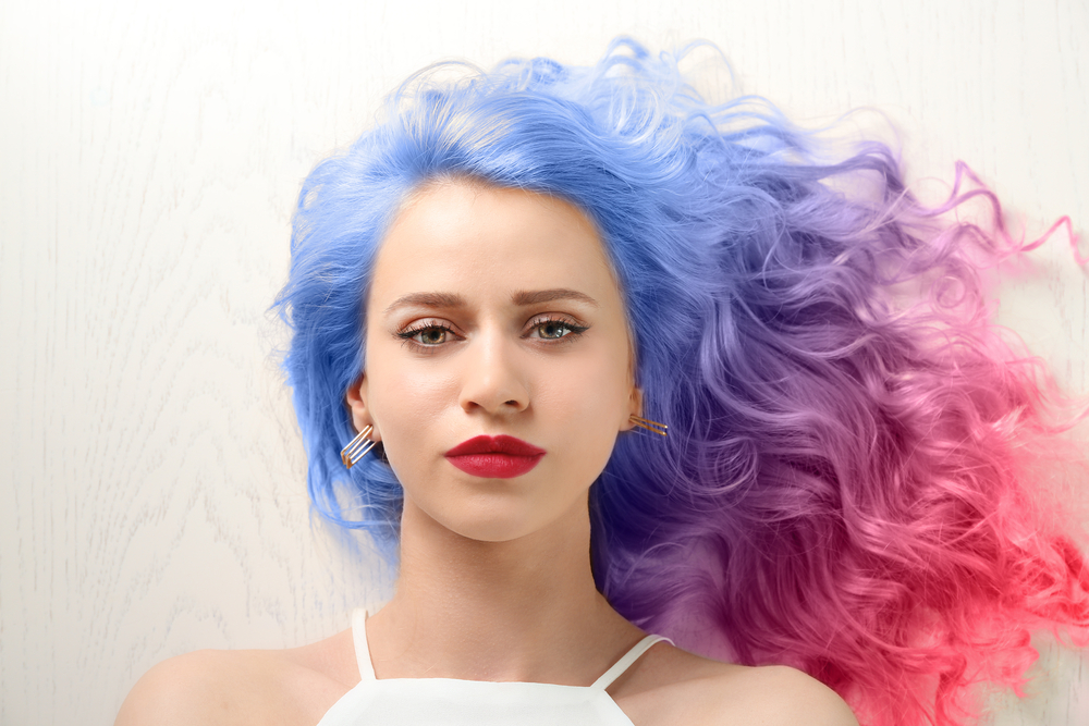 girl with pastel hair