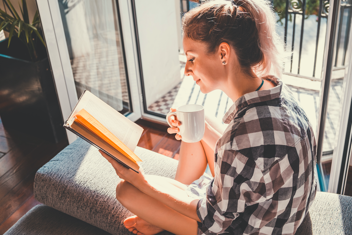 girl reading book