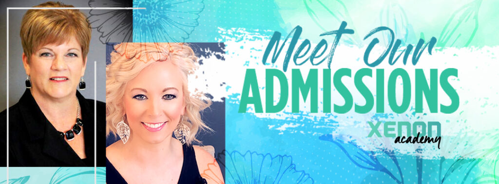"meet our admissions" with two female team members